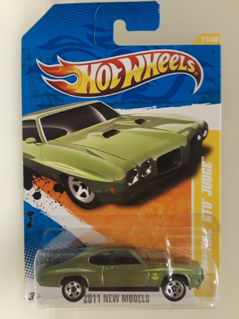 Hot Wheels 2011 New Models '70 Pontiac GTO The Judge 11/50 Green Variation